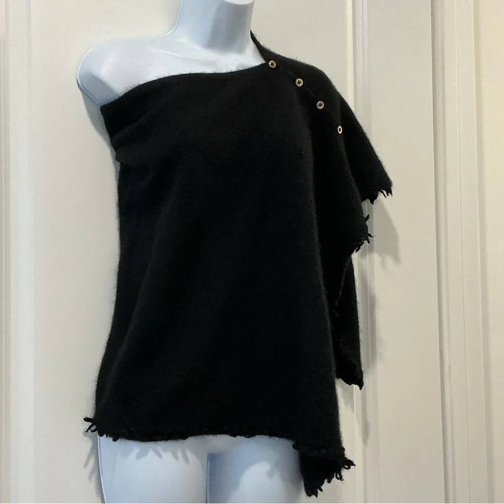 Lilly Pulitzer Black Cashmere Cape